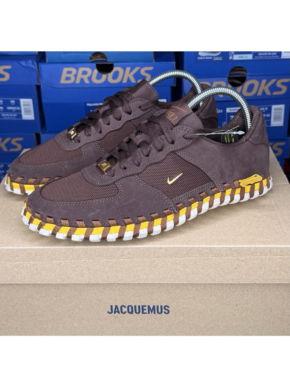 Nike Jacquemus J Force 1 Low LX SP Earth Metallic Gold Shoes Wmns 8 (130)